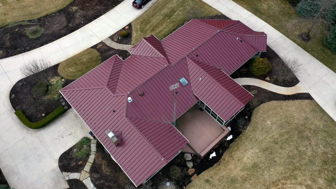 Storm damage documentation on a Bellwood commercial building